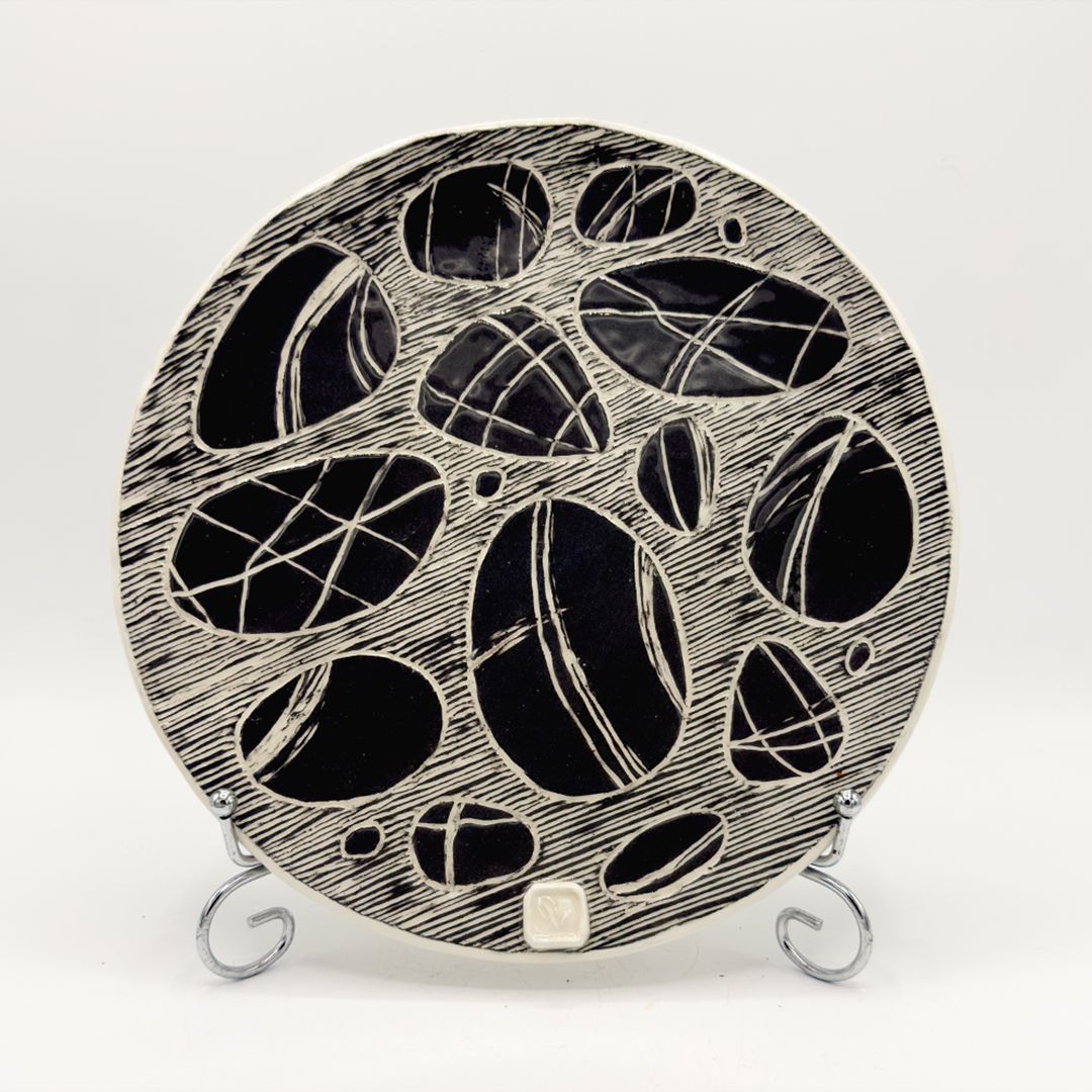 Per tutti: piatto sgraffito monocromo - immagine 2